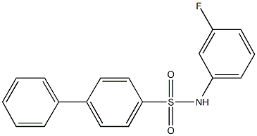 N-(3-fluorophenyl)[1,1'-biphenyl]-4-sulfonamide 구조식 이미지