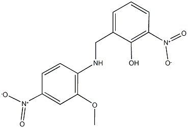 2-nitro-6-({4-nitro-2-methoxyanilino}methyl)phenol Structure