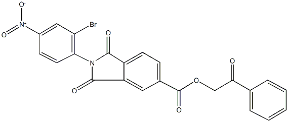 2-oxo-2-phenylethyl 2-{2-bromo-4-nitrophenyl}-1,3-dioxo-5-isoindolinecarboxylate Structure