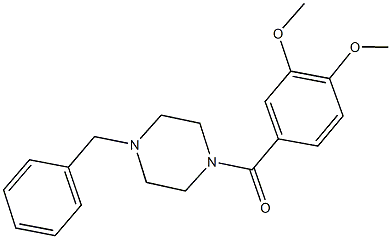 1-benzyl-4-(3,4-dimethoxybenzoyl)piperazine Structure