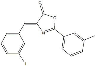 4-(3-iodobenzylidene)-2-(3-methylphenyl)-1,3-oxazol-5(4H)-one 구조식 이미지