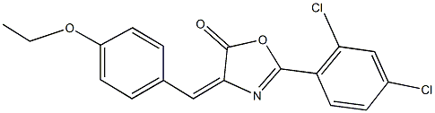 2-(2,4-dichlorophenyl)-4-(4-ethoxybenzylidene)-1,3-oxazol-5(4H)-one 구조식 이미지