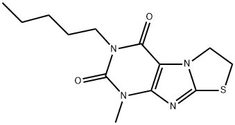 1-methyl-3-pentyl-6,7-dihydro[1,3]thiazolo[2,3-f]purine-2,4(1H,3H)-dione 구조식 이미지