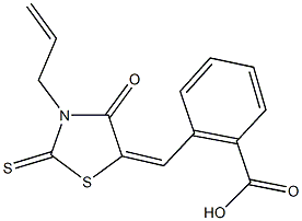 2-[(3-allyl-4-oxo-2-thioxo-1,3-thiazolidin-5-ylidene)methyl]benzoic acid Structure