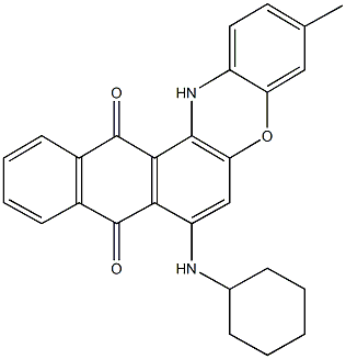 7-(cyclohexylamino)-3-methyl-8H-naphtho[2,3-a]phenoxazine-8,13(14H)-dione 구조식 이미지