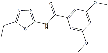 N-(5-ethyl-1,3,4-thiadiazol-2-yl)-3,5-dimethoxybenzamide 구조식 이미지