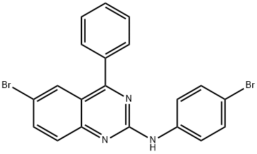 N-(4-bromophenyl)-N-(6-bromo-4-phenyl-2-quinazolinyl)amine 구조식 이미지