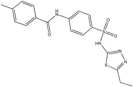 N-(4-{[(5-ethyl-1,3,4-thiadiazol-2-yl)amino]sulfonyl}phenyl)-4-methylbenzamide Structure