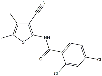 2,4-dichloro-N-(3-cyano-4,5-dimethylthien-2-yl)benzamide 구조식 이미지