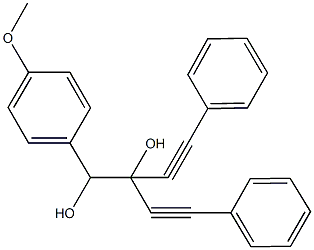 1-(4-methoxyphenyl)-4-phenyl-2-(phenylethynyl)-3-butyne-1,2-diol 구조식 이미지