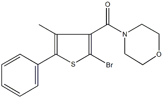 4-[(2-bromo-4-methyl-5-phenyl-3-thienyl)carbonyl]morpholine Structure