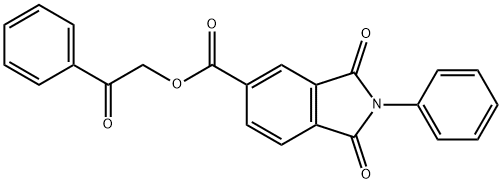 2-oxo-2-phenylethyl 1,3-dioxo-2-phenylisoindoline-5-carboxylate 구조식 이미지