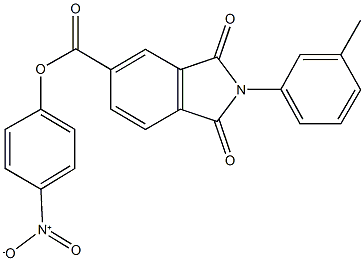 4-nitrophenyl 2-(3-methylphenyl)-1,3-dioxo-5-isoindolinecarboxylate 구조식 이미지