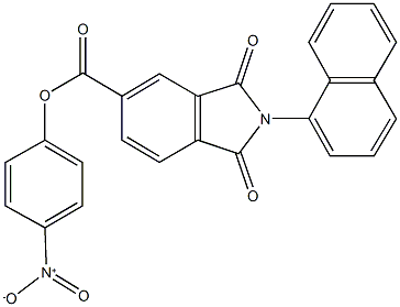 4-nitrophenyl 2-(1-naphthyl)-1,3-dioxo-5-isoindolinecarboxylate Structure