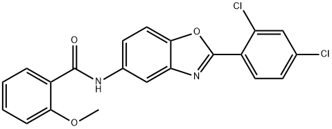 N-[2-(2,4-dichlorophenyl)-1,3-benzoxazol-5-yl]-2-methoxybenzamide Structure