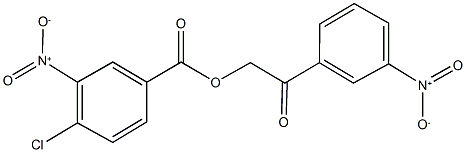 2-{3-nitrophenyl}-2-oxoethyl 4-chloro-3-nitrobenzoate Structure