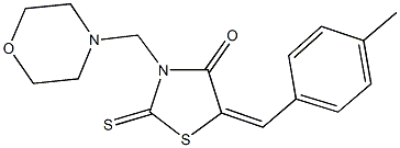 5-(4-methylbenzylidene)-3-(4-morpholinylmethyl)-2-thioxo-1,3-thiazolidin-4-one 구조식 이미지