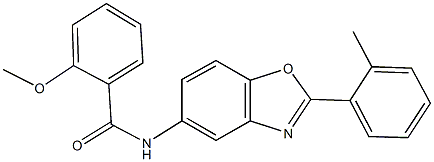 2-methoxy-N-[2-(2-methylphenyl)-1,3-benzoxazol-5-yl]benzamide 구조식 이미지