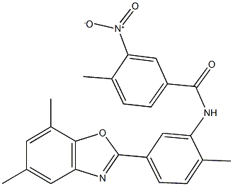 N-[5-(5,7-dimethyl-1,3-benzoxazol-2-yl)-2-methylphenyl]-3-nitro-4-methylbenzamide Structure