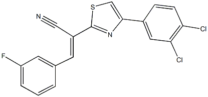 2-[4-(3,4-dichlorophenyl)-1,3-thiazol-2-yl]-3-(3-fluorophenyl)acrylonitrile 구조식 이미지
