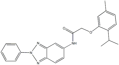 2-(2-isopropyl-5-methylphenoxy)-N-(2-phenyl-2H-1,2,3-benzotriazol-5-yl)acetamide Structure