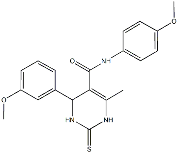 4-(3-methoxyphenyl)-N-(4-methoxyphenyl)-6-methyl-2-thioxo-1,2,3,4-tetrahydro-5-pyrimidinecarboxamide Structure