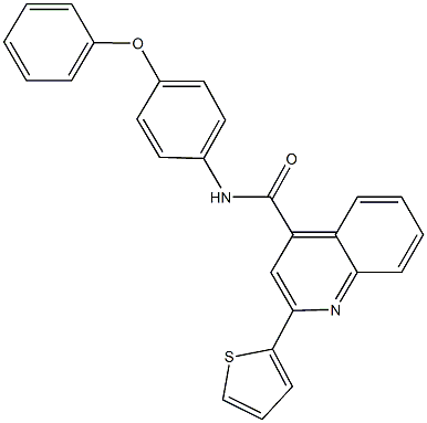 N-(4-phenoxyphenyl)-2-(2-thienyl)-4-quinolinecarboxamide Structure