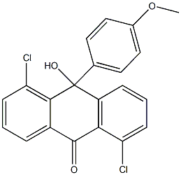 1,5-dichloro-10-hydroxy-10-(4-methoxyphenyl)-9(10H)-anthracenone Structure