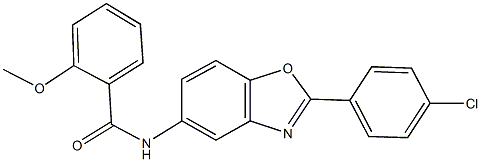 N-[2-(4-chlorophenyl)-1,3-benzoxazol-5-yl]-2-methoxybenzamide 구조식 이미지