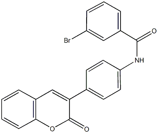 3-bromo-N-[4-(2-oxo-2H-chromen-3-yl)phenyl]benzamide Structure