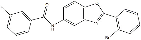 N-[2-(2-bromophenyl)-1,3-benzoxazol-5-yl]-3-methylbenzamide 구조식 이미지