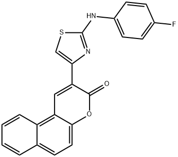 2-[2-(4-fluoroanilino)-1,3-thiazol-4-yl]-3H-benzo[f]chromen-3-one 구조식 이미지