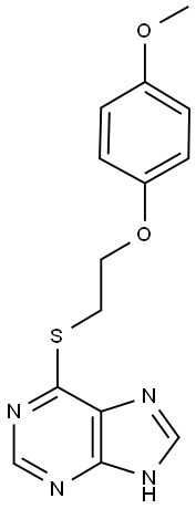 6-{[2-(4-methoxyphenoxy)ethyl]sulfanyl}-9H-purine 구조식 이미지