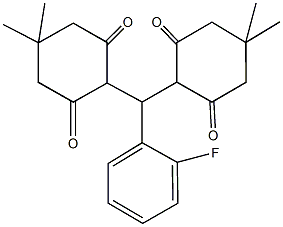 2-[(4,4-dimethyl-2,6-dioxocyclohexyl)(2-fluorophenyl)methyl]-5,5-dimethyl-1,3-cyclohexanedione 구조식 이미지