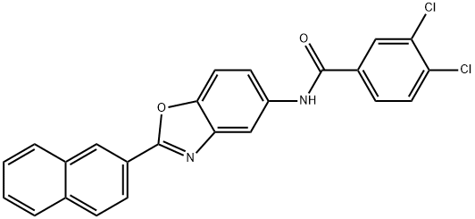 3,4-dichloro-N-[2-(2-naphthyl)-1,3-benzoxazol-5-yl]benzamide Structure