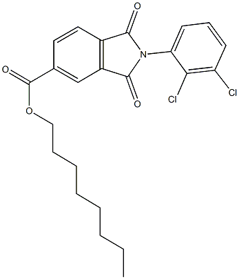 octyl 2-(2,3-dichlorophenyl)-1,3-dioxo-5-isoindolinecarboxylate Structure