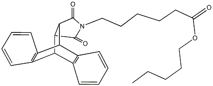 pentyl 6-(16,18-dioxo-17-azapentacyclo[6.6.5.0~2,7~.0~9,14~.0~15,19~]nonadeca-2,4,6,9,11,13-hexaen-17-yl)hexanoate Structure