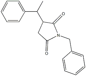 1-benzyl-3-(1-phenylethyl)-2,5-pyrrolidinedione 구조식 이미지