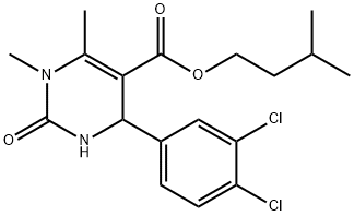 isopentyl 4-(3,4-dichlorophenyl)-1,6-dimethyl-2-oxo-1,2,3,4-tetrahydro-5-pyrimidinecarboxylate Structure