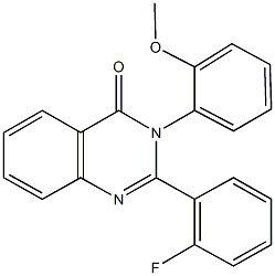 2-(2-fluorophenyl)-3-(2-methoxyphenyl)-4(3H)-quinazolinone 구조식 이미지