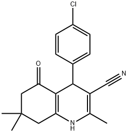 4-(4-chlorophenyl)-2,7,7-trimethyl-5-oxo-1,4,5,6,7,8-hexahydroquinoline-3-carbonitrile Structure