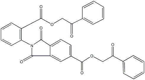 2-oxo-2-phenylethyl 1,3-dioxo-2-{2-[(2-oxo-2-phenylethoxy)carbonyl]phenyl}isoindoline-5-carboxylate 구조식 이미지