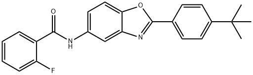 N-[2-(4-tert-butylphenyl)-1,3-benzoxazol-5-yl]-2-fluorobenzamide Structure