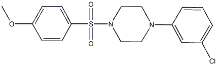 1-(3-chlorophenyl)-4-[(4-methoxyphenyl)sulfonyl]piperazine Structure