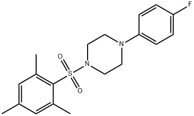 1-(4-fluorophenyl)-4-(mesitylsulfonyl)piperazine 구조식 이미지