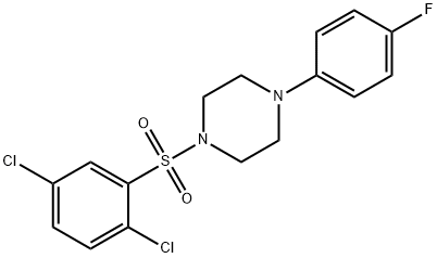 1-[(2,5-dichlorophenyl)sulfonyl]-4-(4-fluorophenyl)piperazine 구조식 이미지