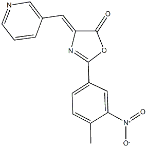 2-{3-nitro-4-methylphenyl}-4-(3-pyridinylmethylene)-1,3-oxazol-5(4H)-one 구조식 이미지