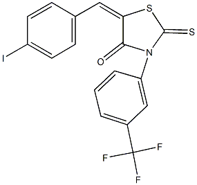 5-(4-iodobenzylidene)-2-thioxo-3-[3-(trifluoromethyl)phenyl]-1,3-thiazolidin-4-one Structure