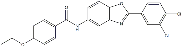 N-[2-(3,4-dichlorophenyl)-1,3-benzoxazol-5-yl]-4-(ethyloxy)benzamide 구조식 이미지