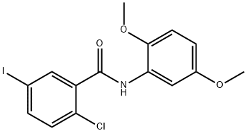 2-chloro-N-(2,5-dimethoxyphenyl)-5-iodobenzamide Structure